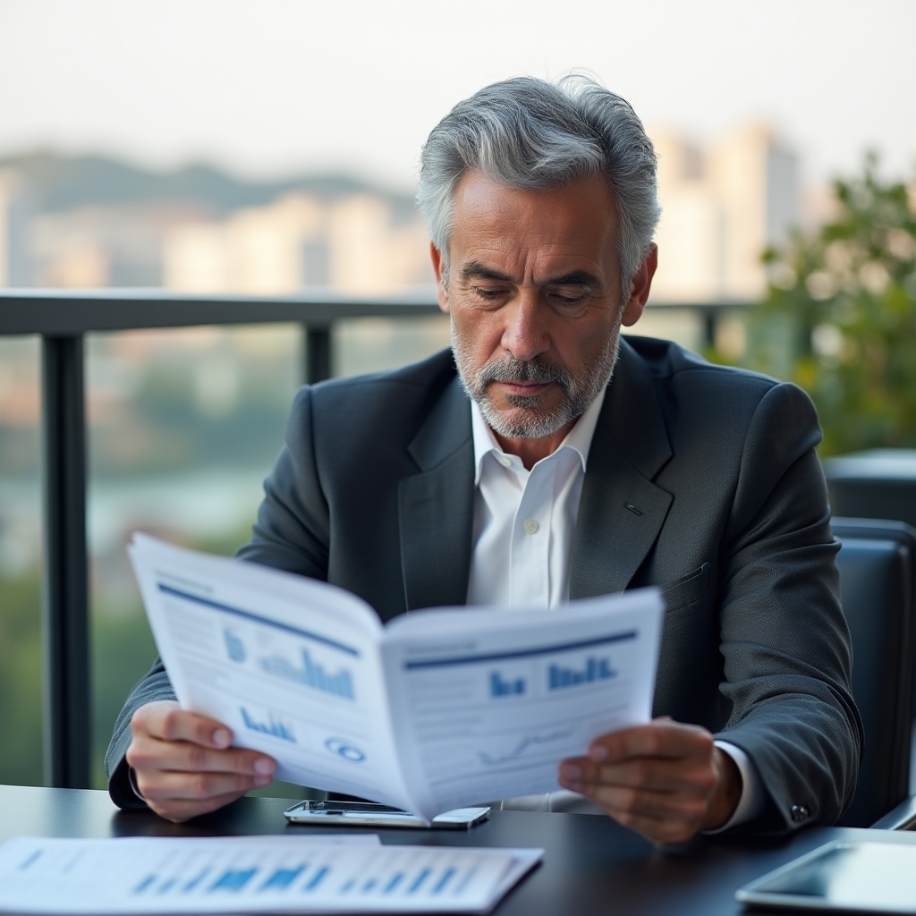 Финансовый директор анализирует отчёты по компетенциям персонала