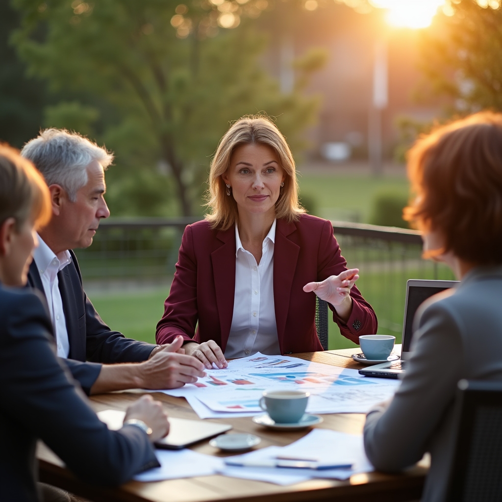 Финансовый директор обсуждает результаты оценки с командой