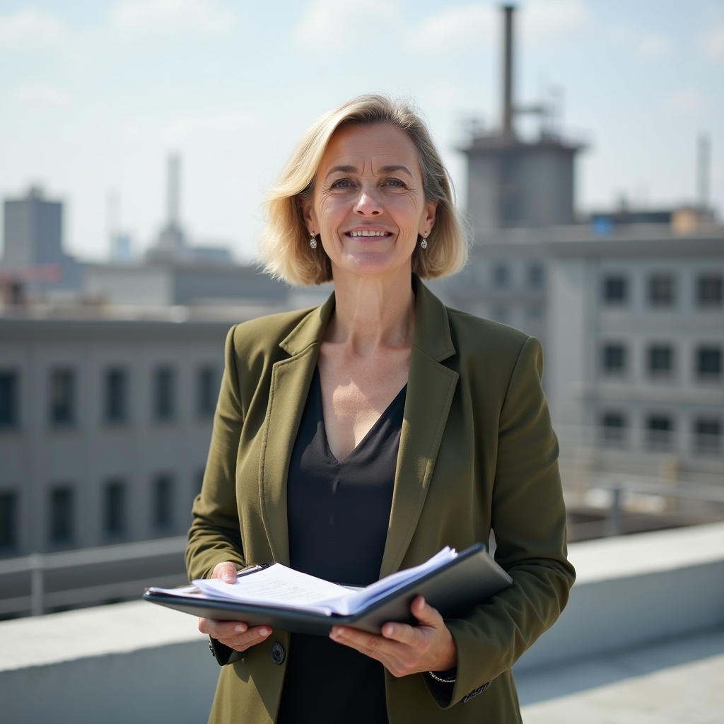 HR-специалист на производственном предприятии проводит инструктаж